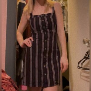 Striped Button-Down Dress